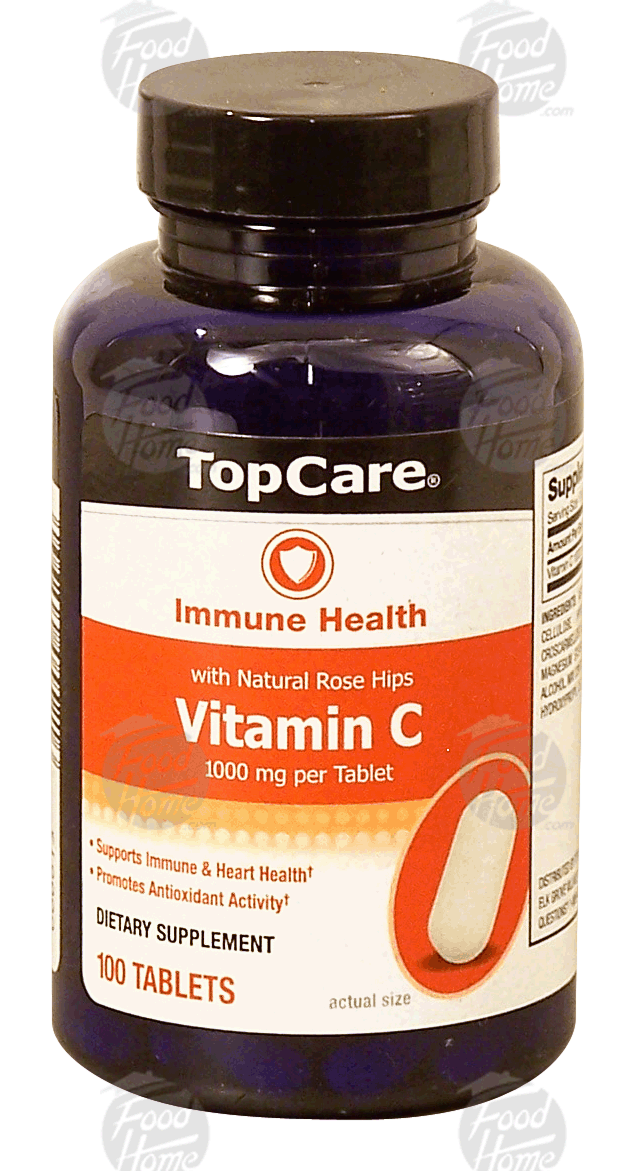 Top Care Immune Health vitamin c with natural rose hips, 1000 mg per tablet Full-Size Picture